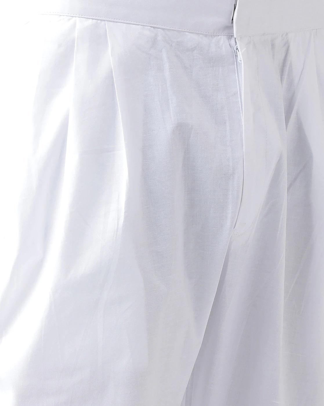 Chitwan Mohan Men Cotton Blend Solid Kurtha Set