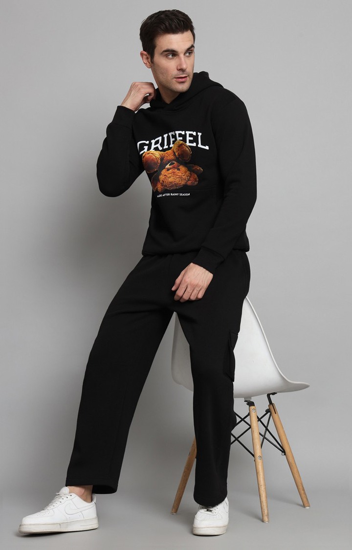 Men's Black  Trackpants