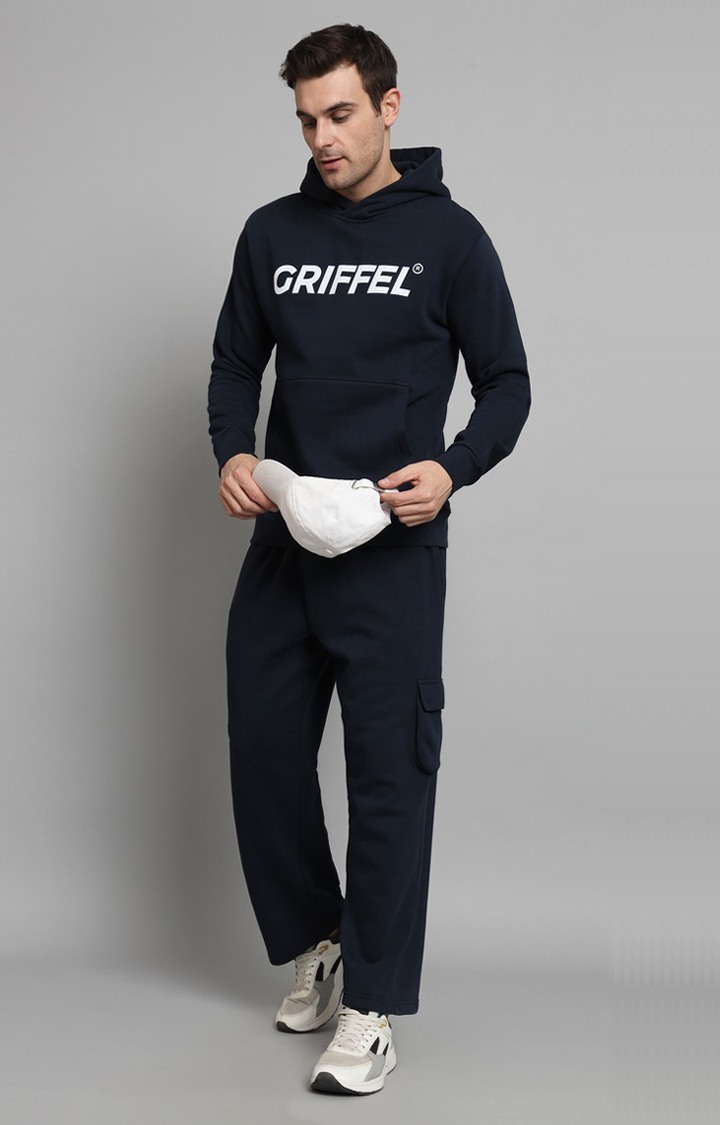 Men's Navy Blue  Trackpants