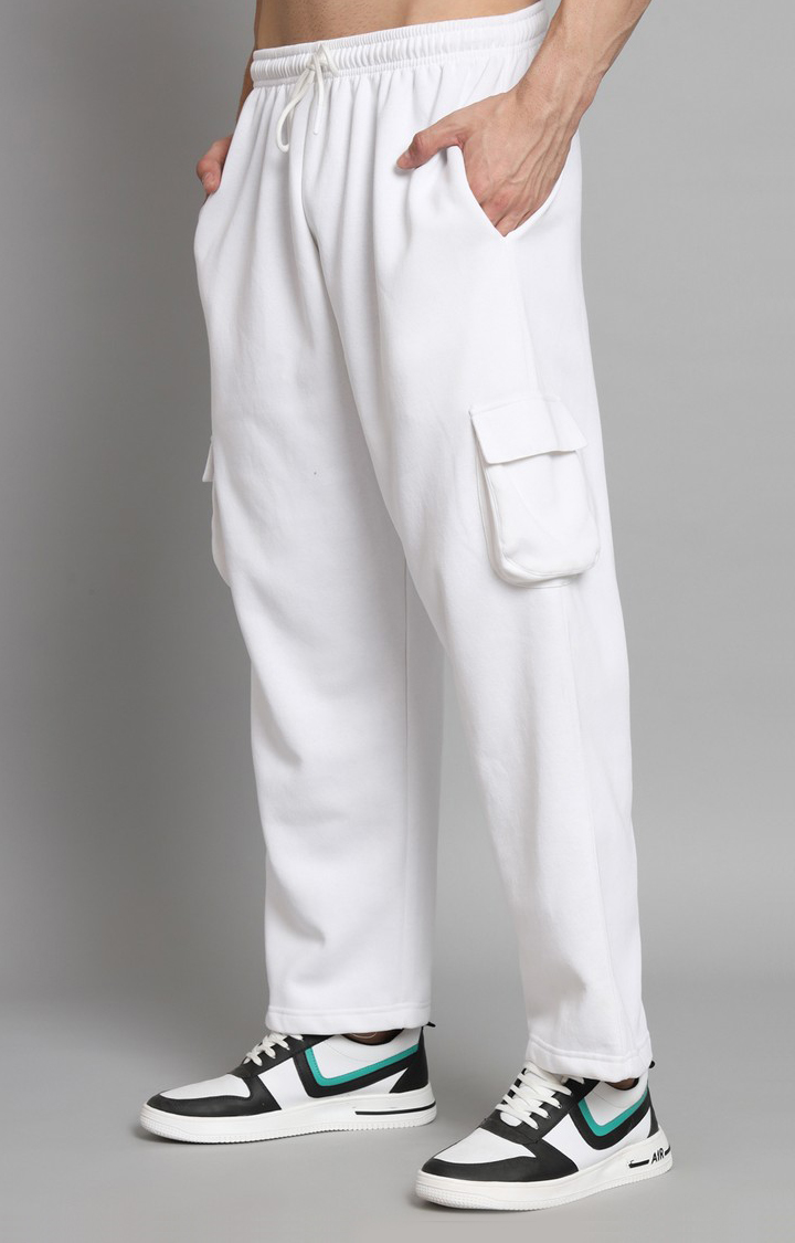 Men's White  Trackpants