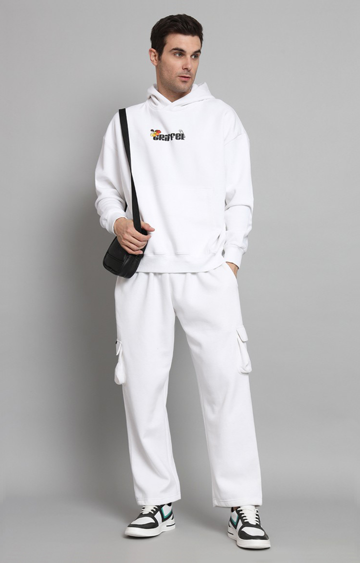 Men's White  Trackpants