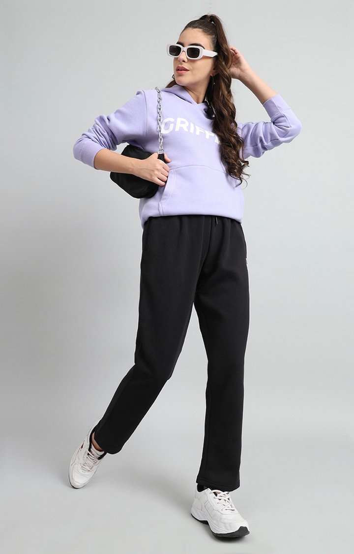 Women's Lavender Printed Tracksuits
