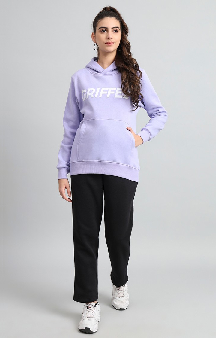 GRIFFEL | Women's Regular Fit Mauve Fleece Hoodie and Joggers Full set Tacksuit