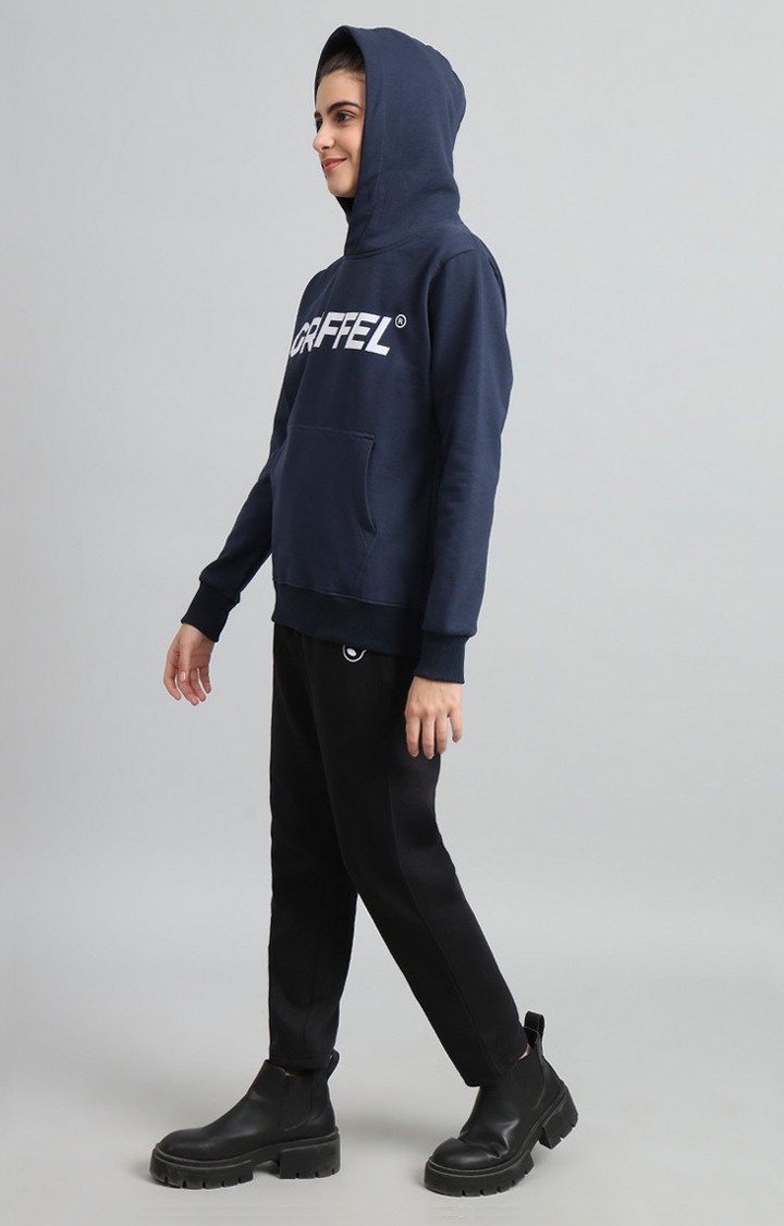 Women's Navy Blue Printed Tracksuits