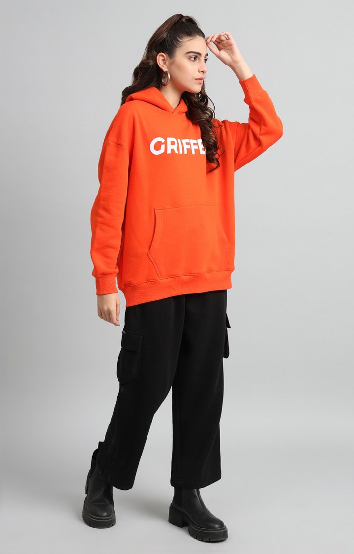 Women's Orange Printed Tracksuits