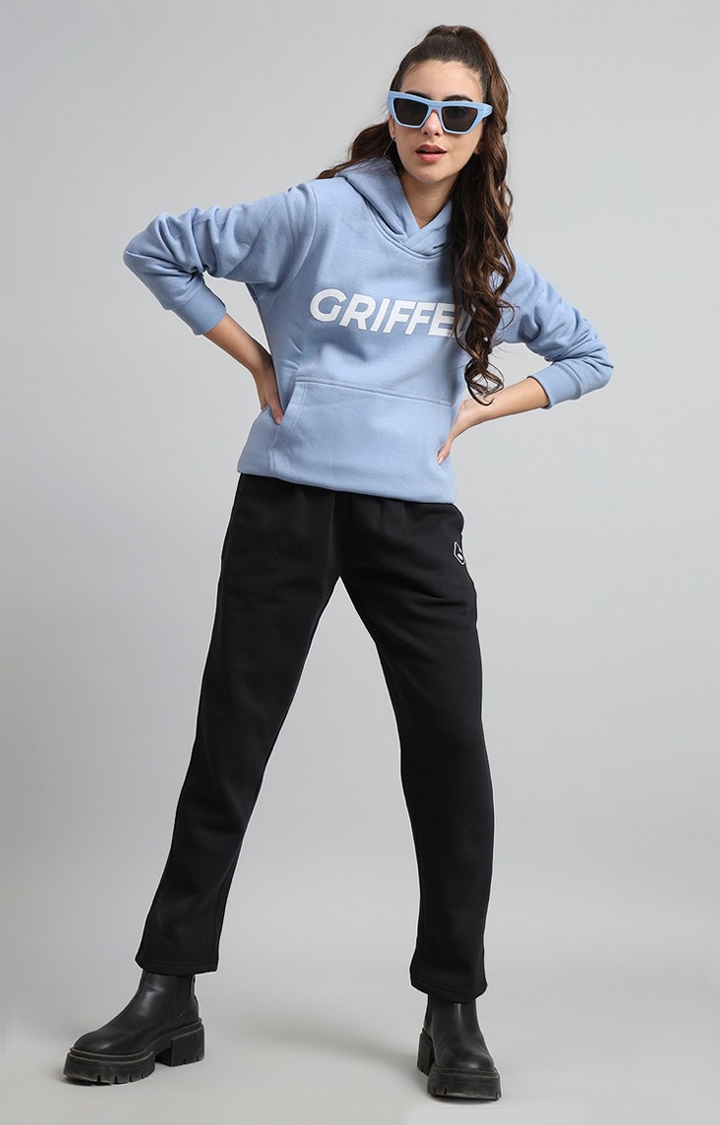 Women's Blue Printed Tracksuits