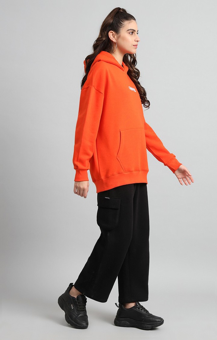 Women's Orange Printed Tracksuits