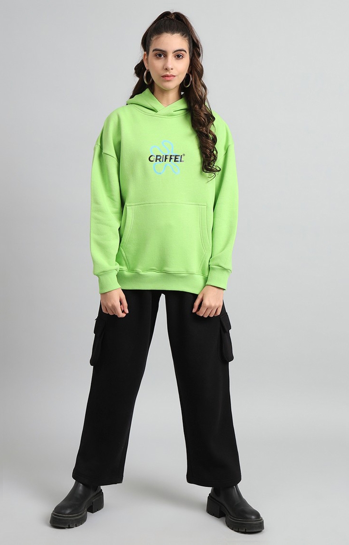GRIFFEL | Women's Oversized Fit No One Saves You Parrot Cotton Fleece Tracksuit