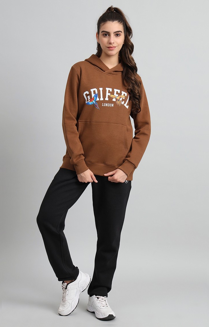 GRIFFEL | Women's Brown Printed Tracksuits
