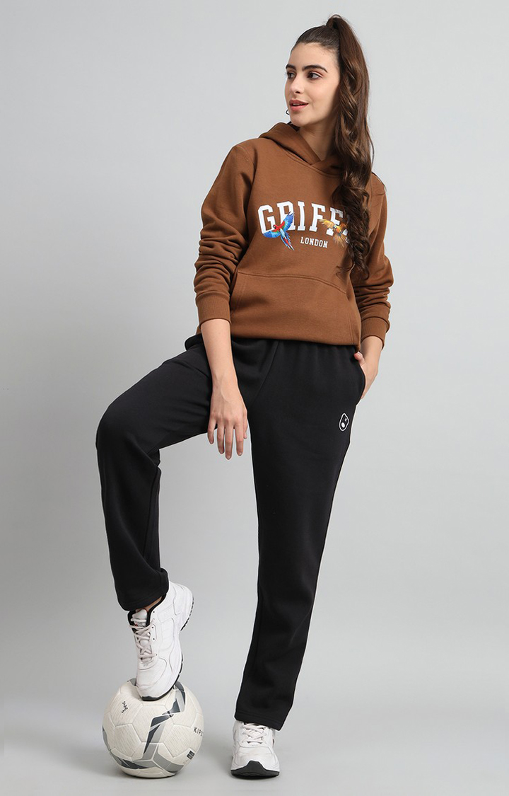 Women's Brown Printed Tracksuits