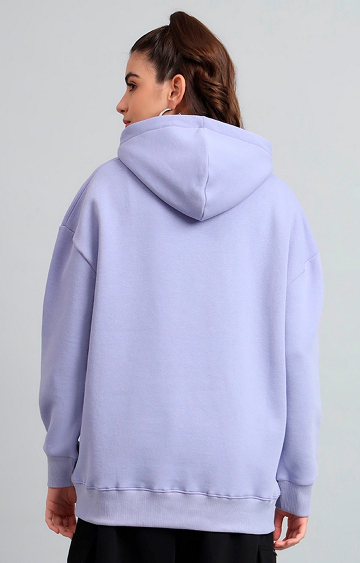 Women's Mauve Printed Hoodies