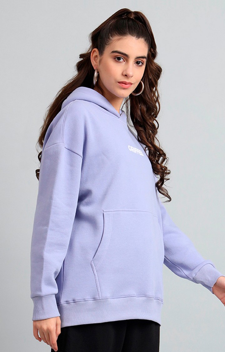 Women's Mauve Printed Hoodies