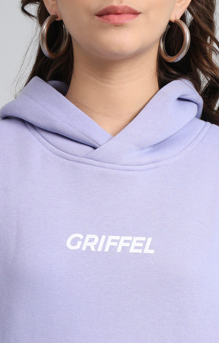 Women's Mauve Printed Hoodies