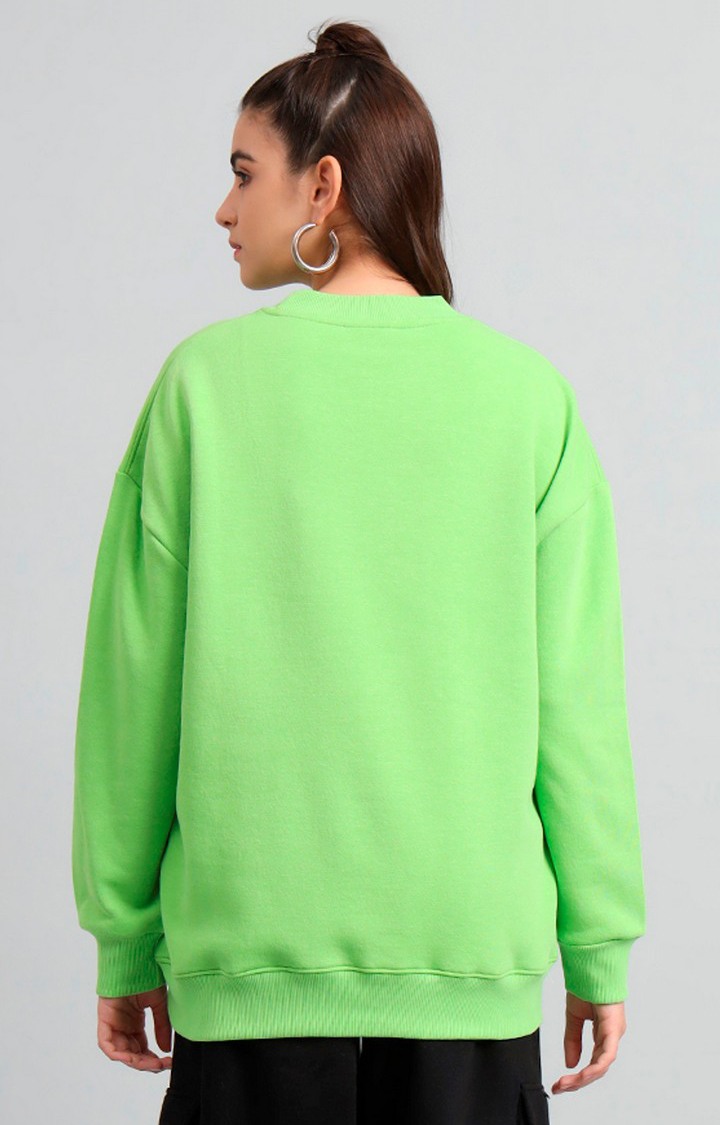 Women's Green Printed Sweatshirts