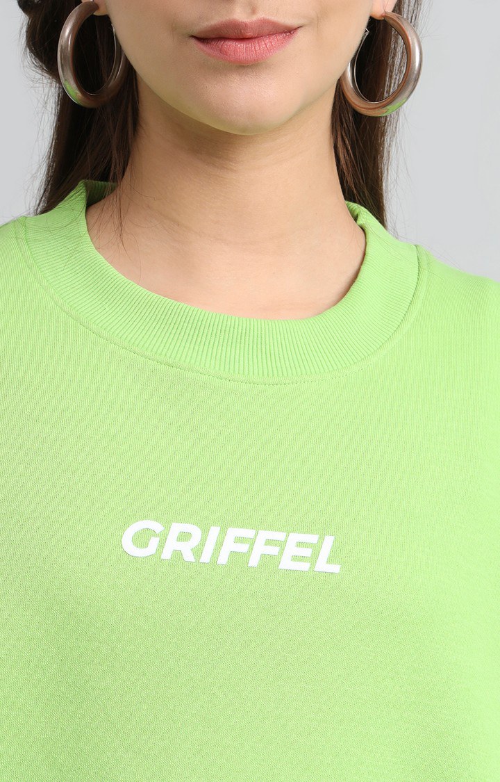 Women's Green Printed Sweatshirts