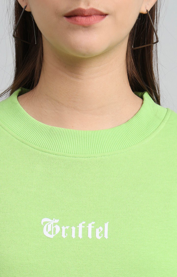 Women's Green Printed Sweatshirts