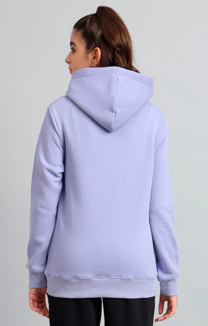 Women's Mauve Printed Hoodies