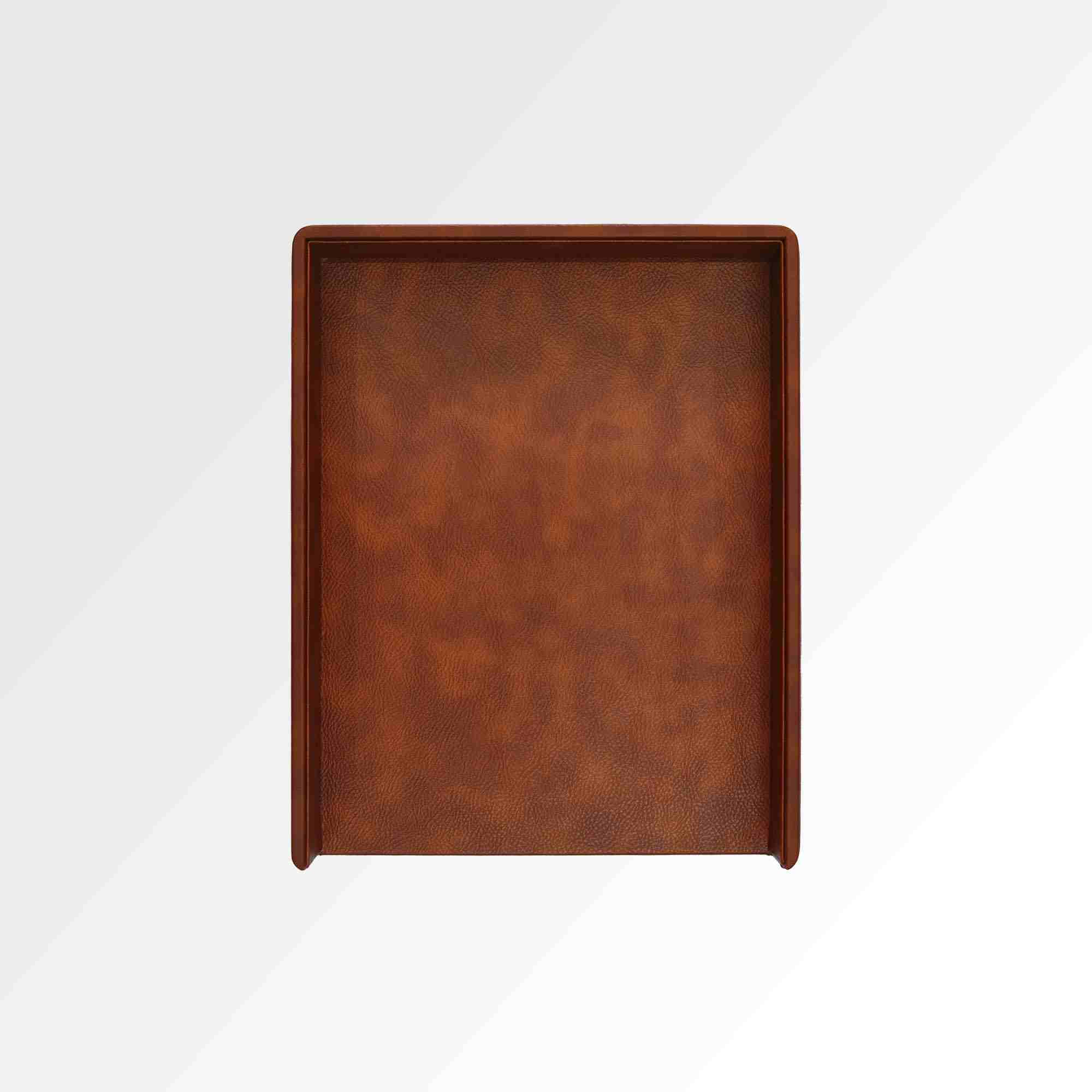 A4 Paper Tray / Letter Tray | Faux Leather | Classic | Tan