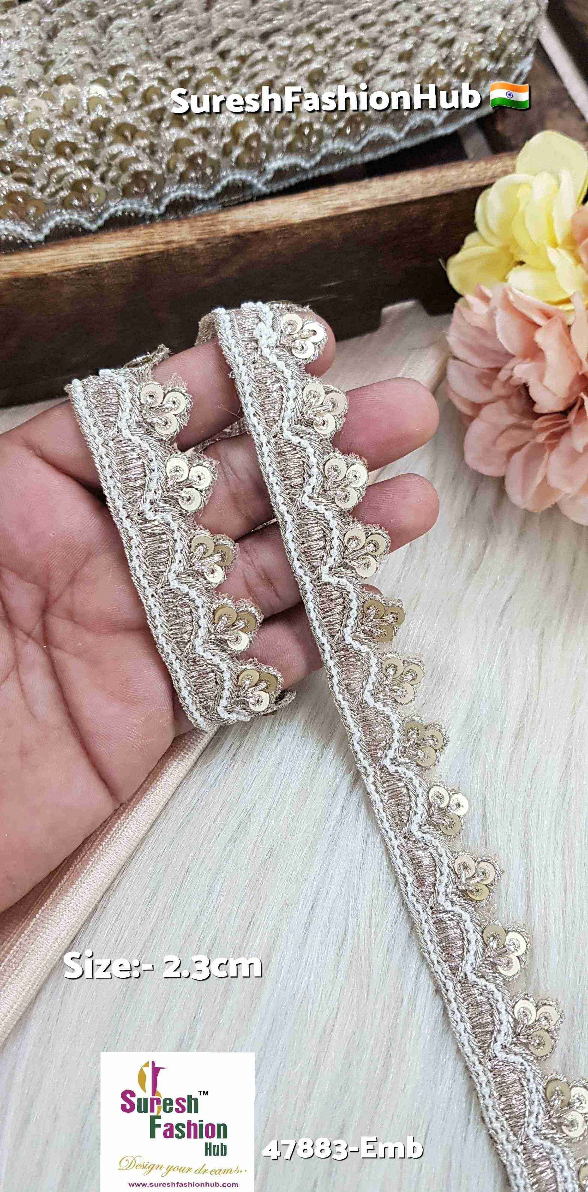 Rose Scalloped Cutwork Embroidery Lace