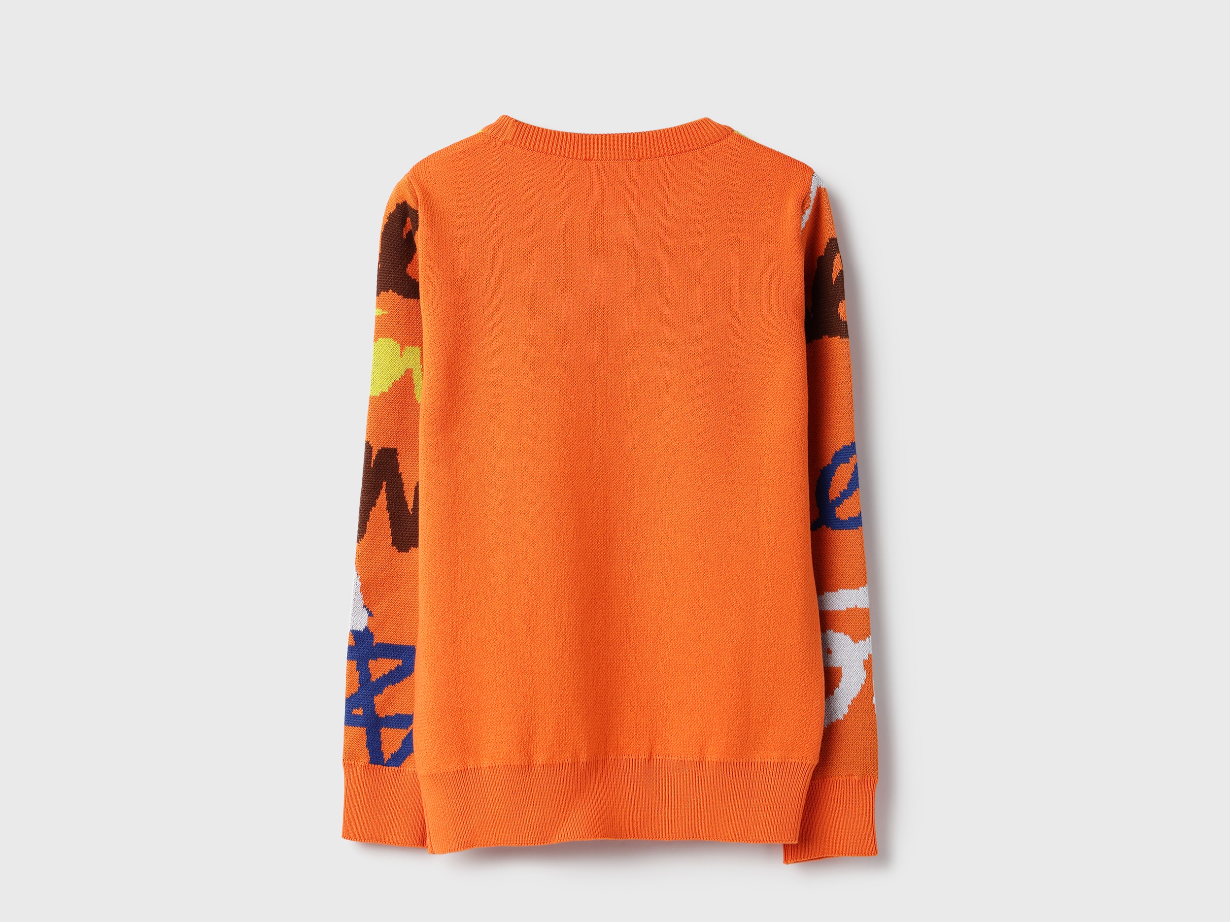 United Colors of Benetton Regular Fit Round Neck Typography Sweater