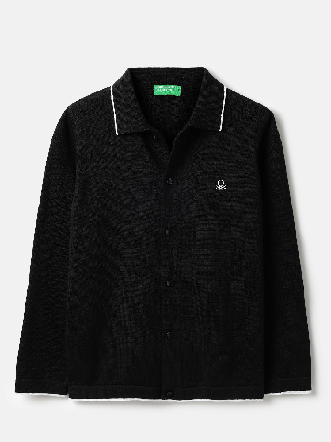 United Colors of Benetton Regular Fit Polo Neck Solid Knit Shirt