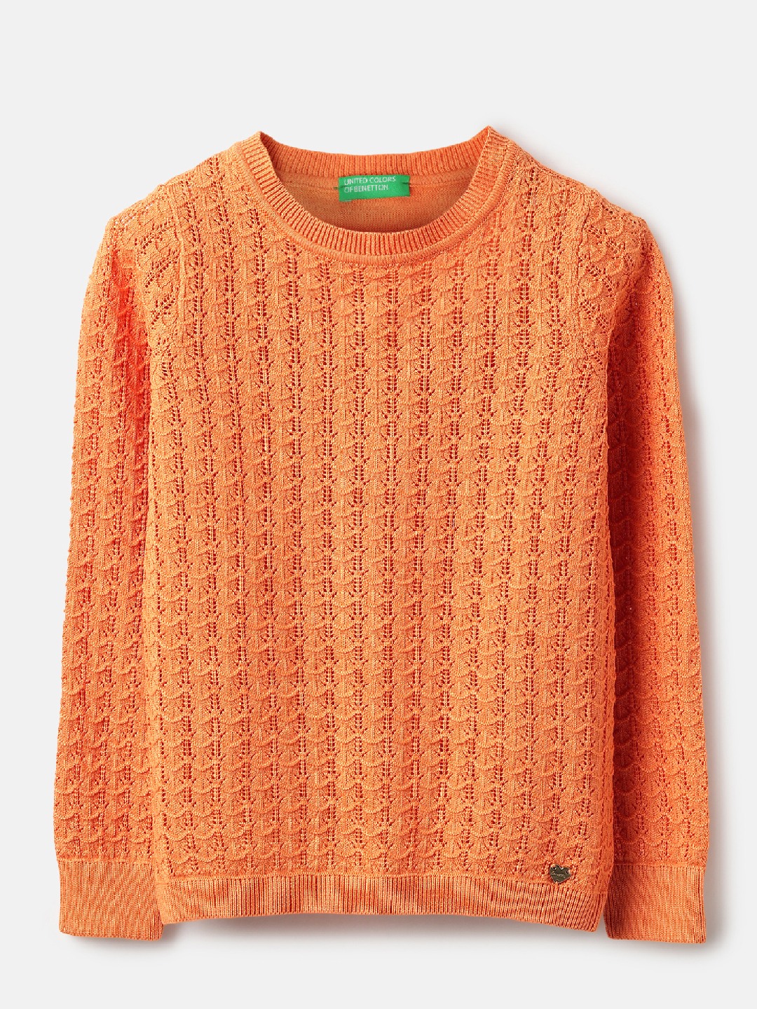 United Colors of Benetton Regular Fit Round Neck Textured Sweater