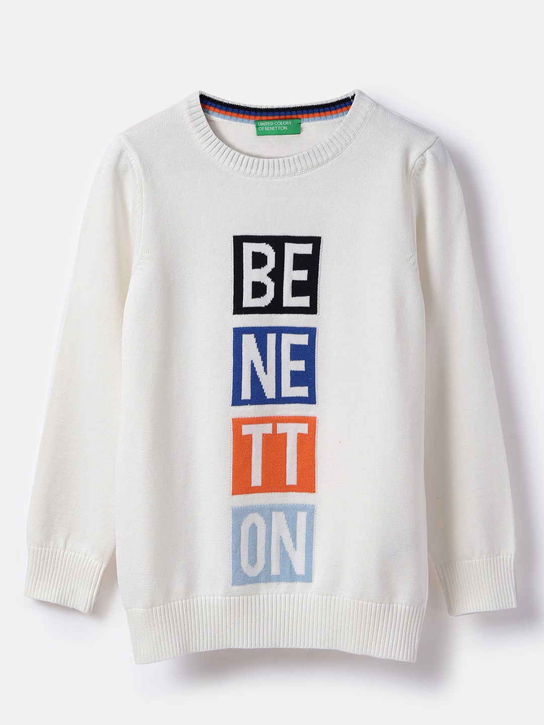 United Colors of Benetton Regular Fit Round Neck Typography Sweatshirt