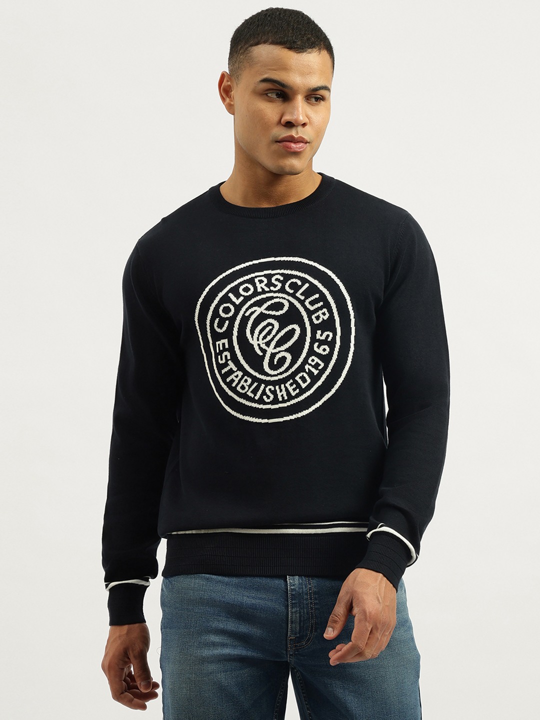 United Colors of Benetton Regular Fit Crew Neck Typography Sweatshirt