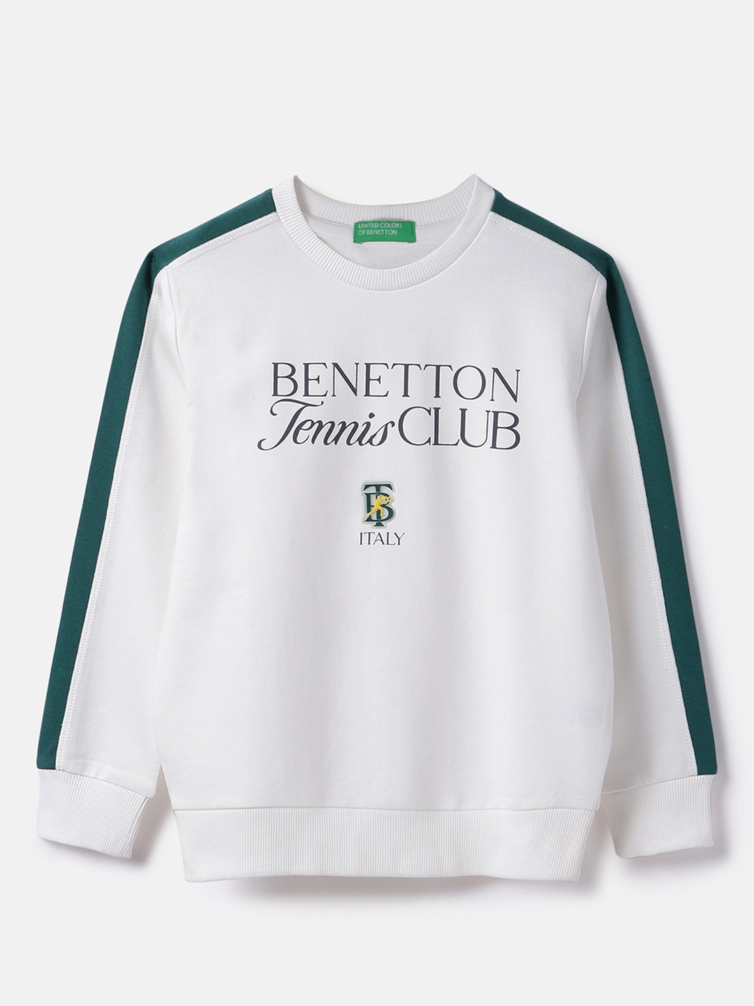 United Colors of Benetton Regular Fit Round Neck Typography Closed Sweatshirt