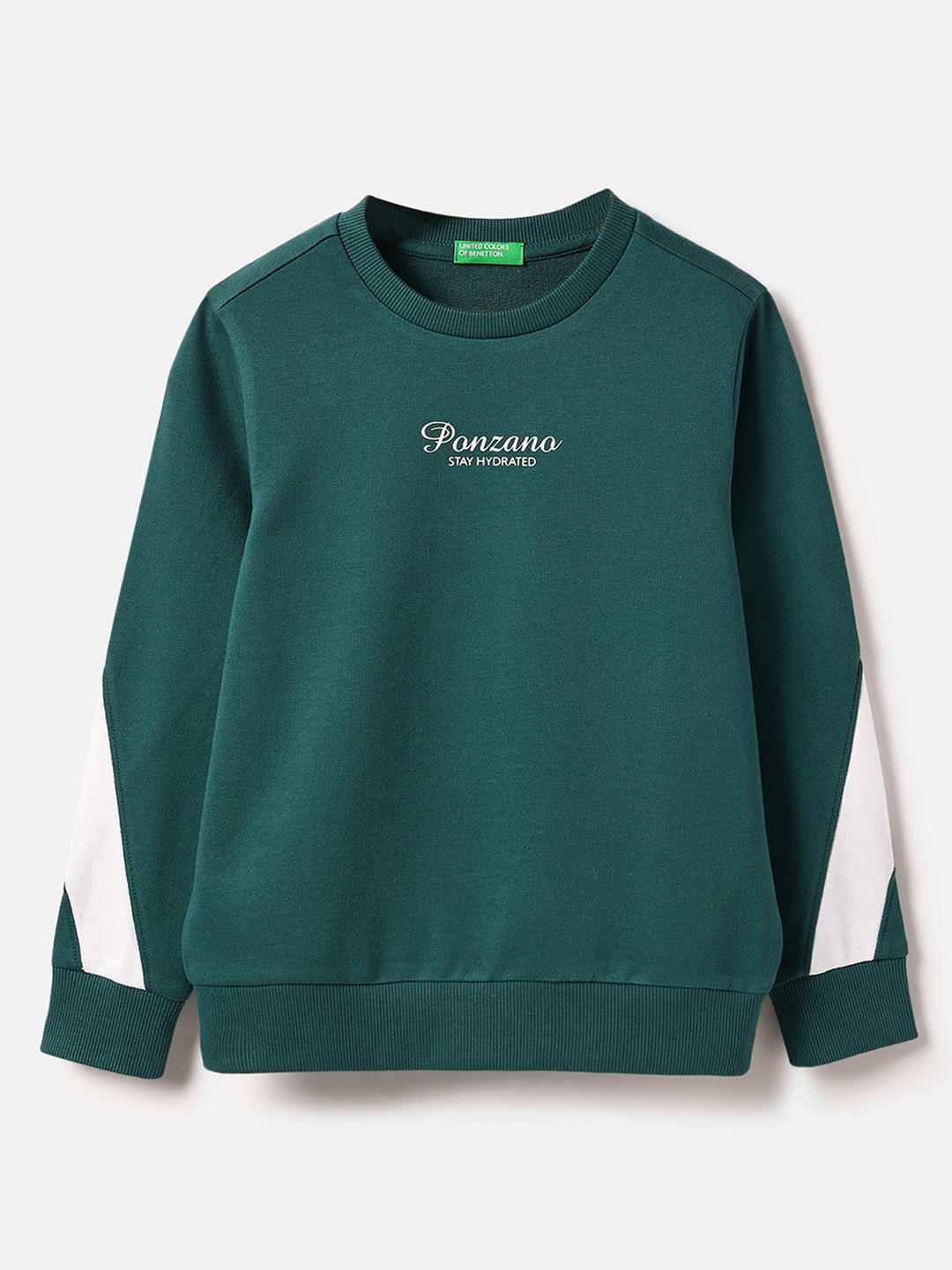 United Colors of Benetton Regular Fit Round Neck Graphic Sweatshirt