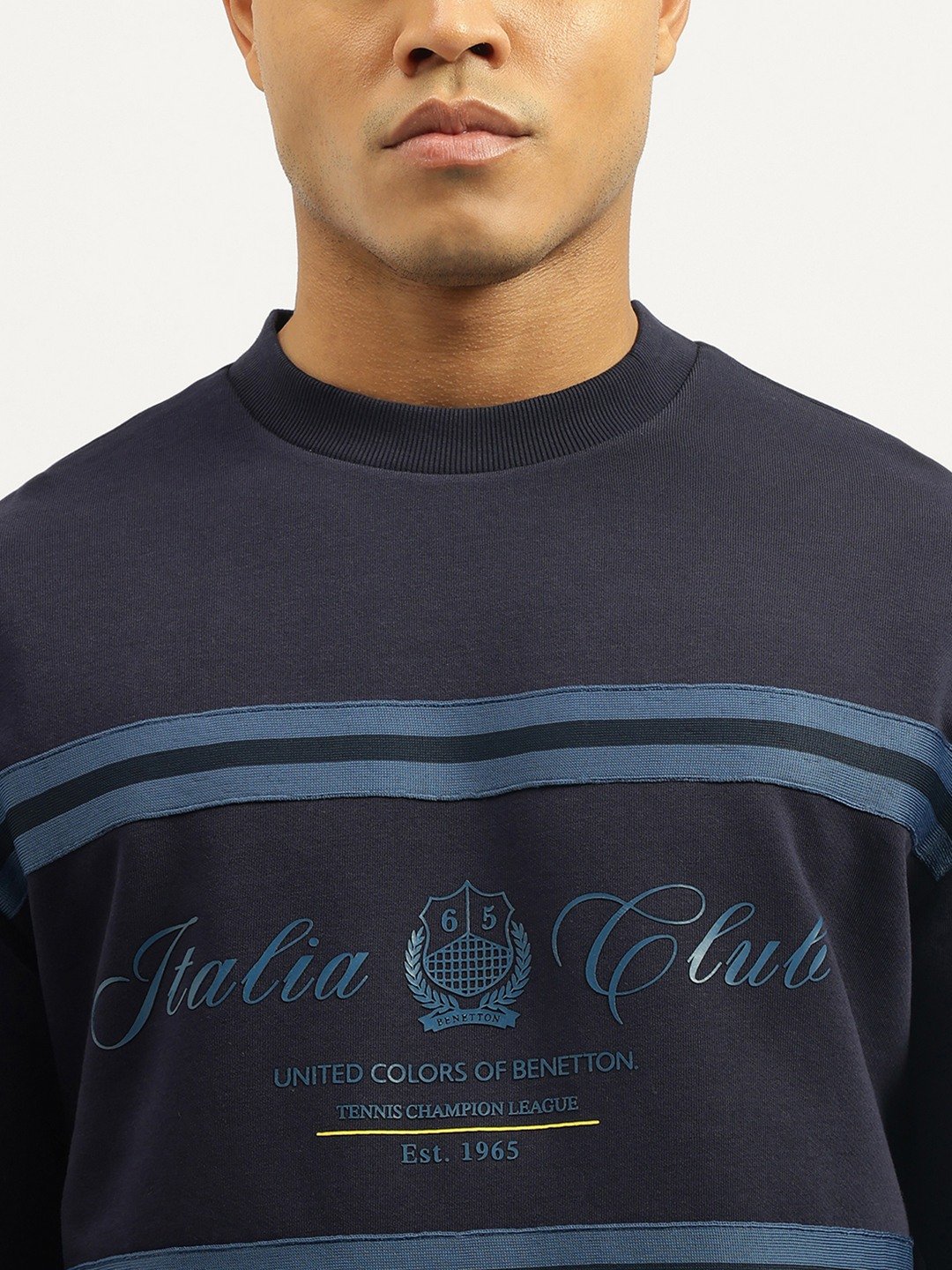United Colors of Benetton Oversized Fit Crew Neck Typography Classic Terry Sweatshirt