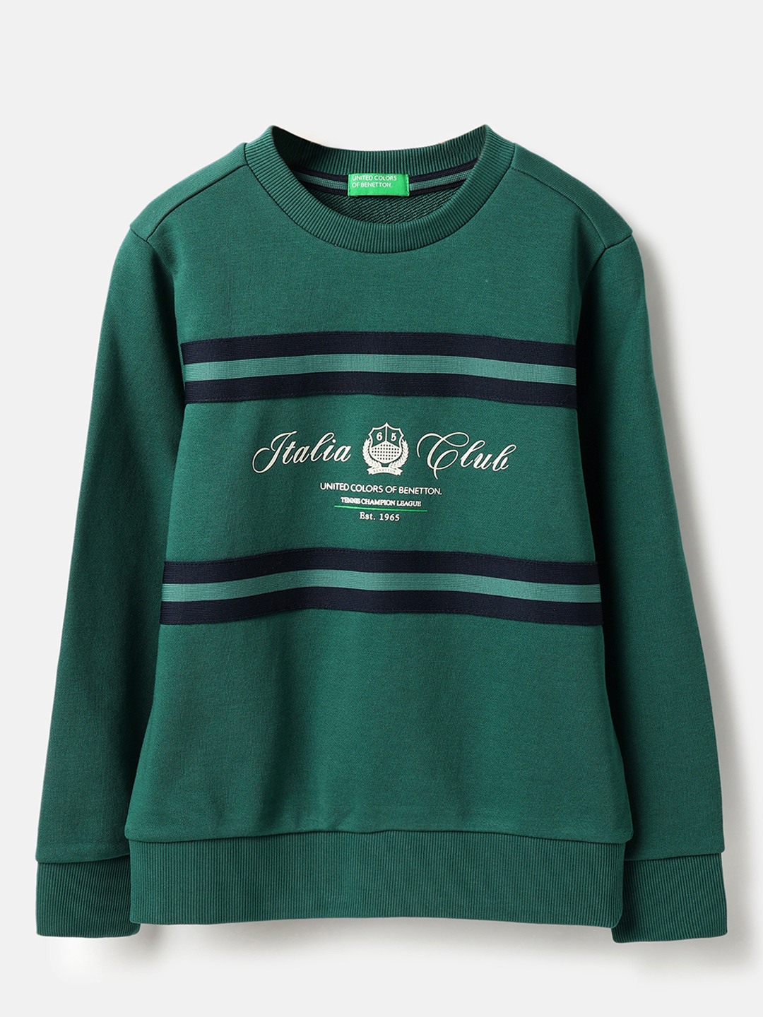 United Colors of Benetton Regular Fit Round Neck Printed Italia Club Sweatshirt