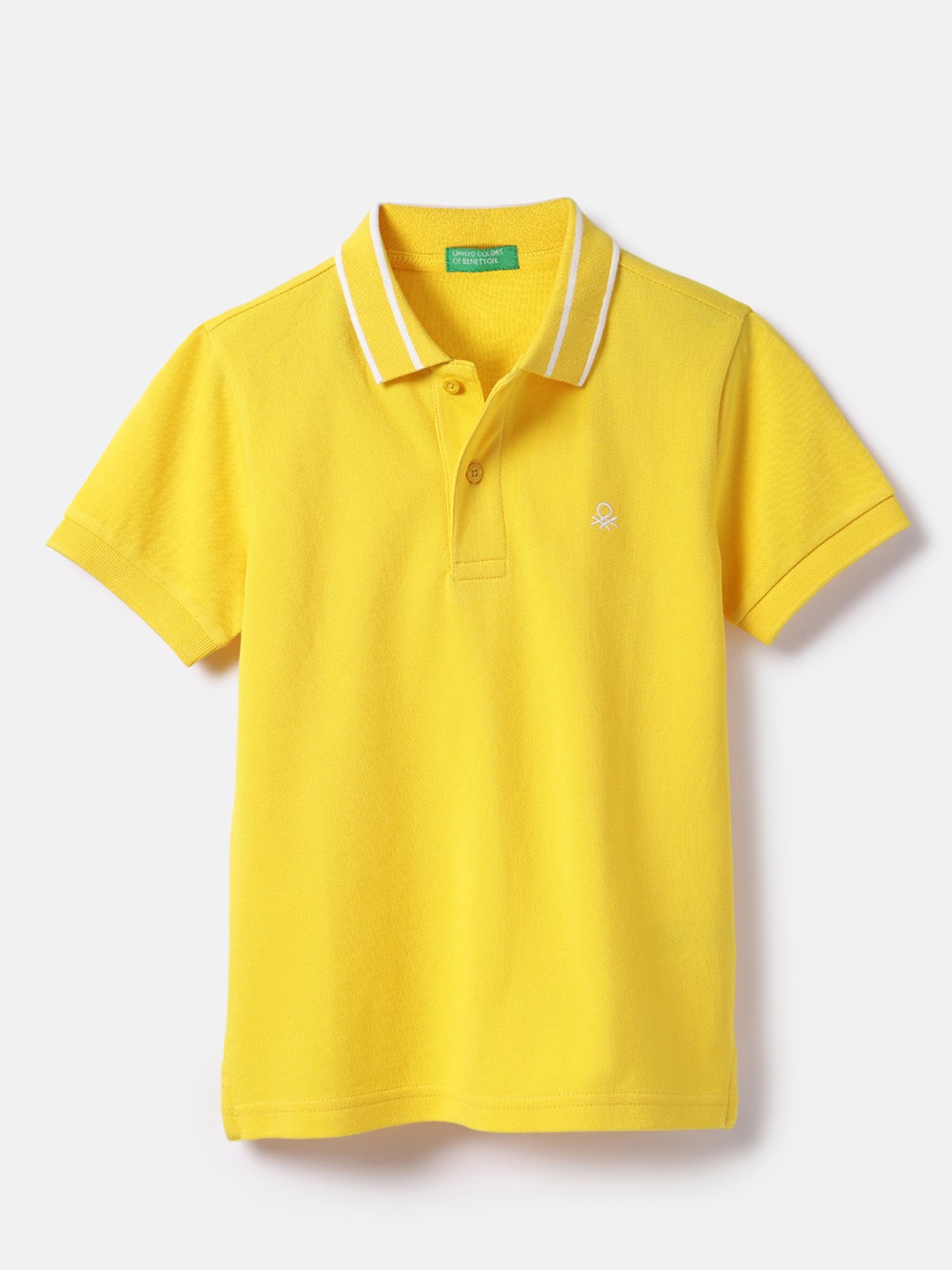 United Colors of Benetton Regular Fit Polo Neck Solid T-Shirt