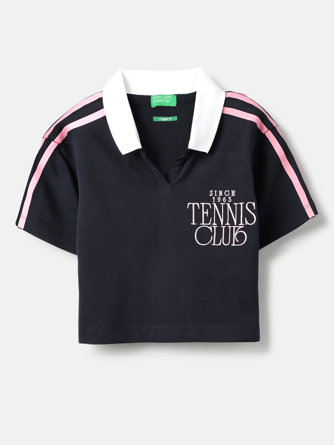 United Colors of Benetton Regular Fit Polo Neck Embroidered T-Shirt