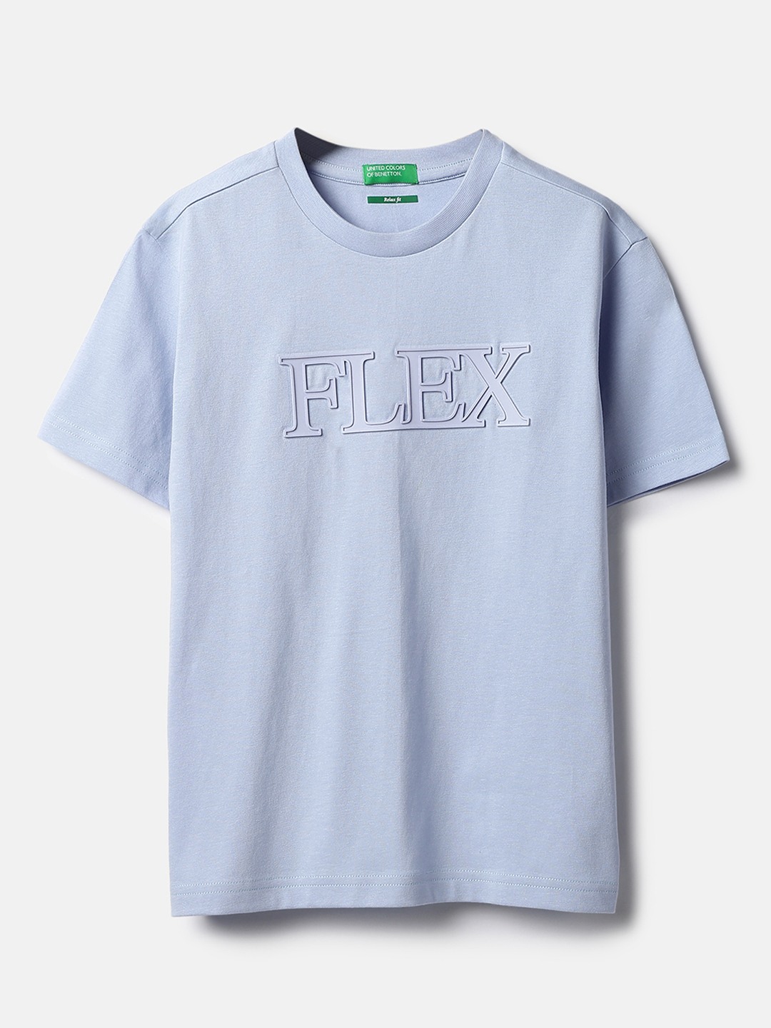 United Colors of Benetton Relaxed Fit Round Neck Applique Gen-Z Words In Technique T-Shirt