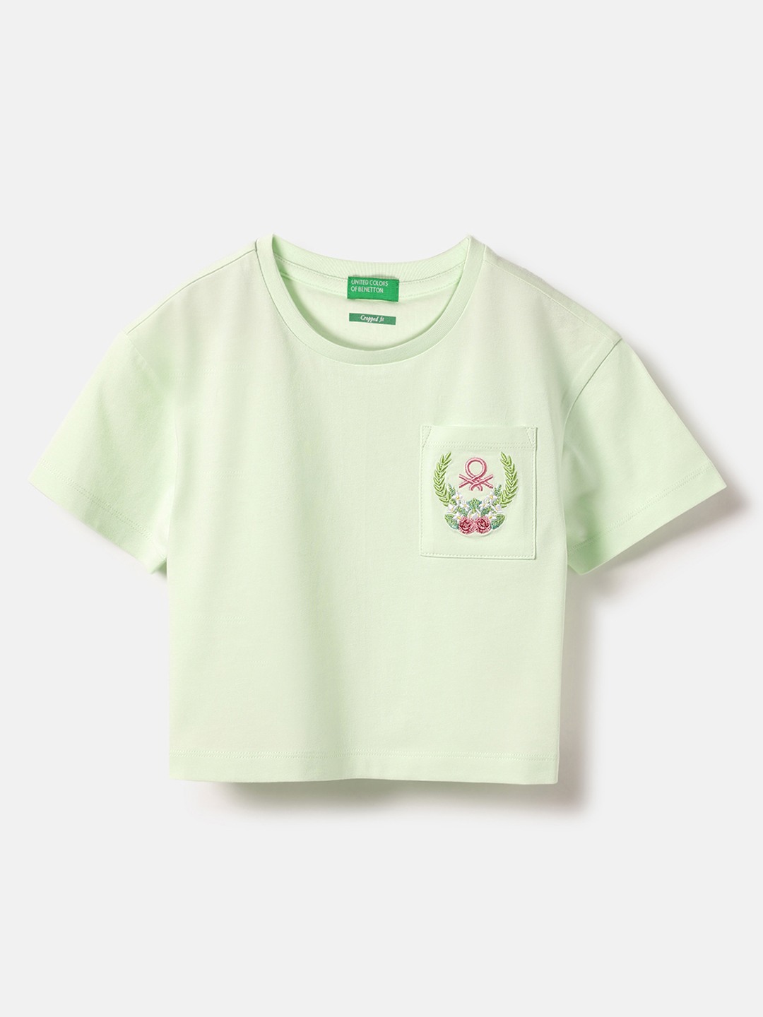 United Colors of Benetton Regular Fit Round Neck Embroidered T-Shirt