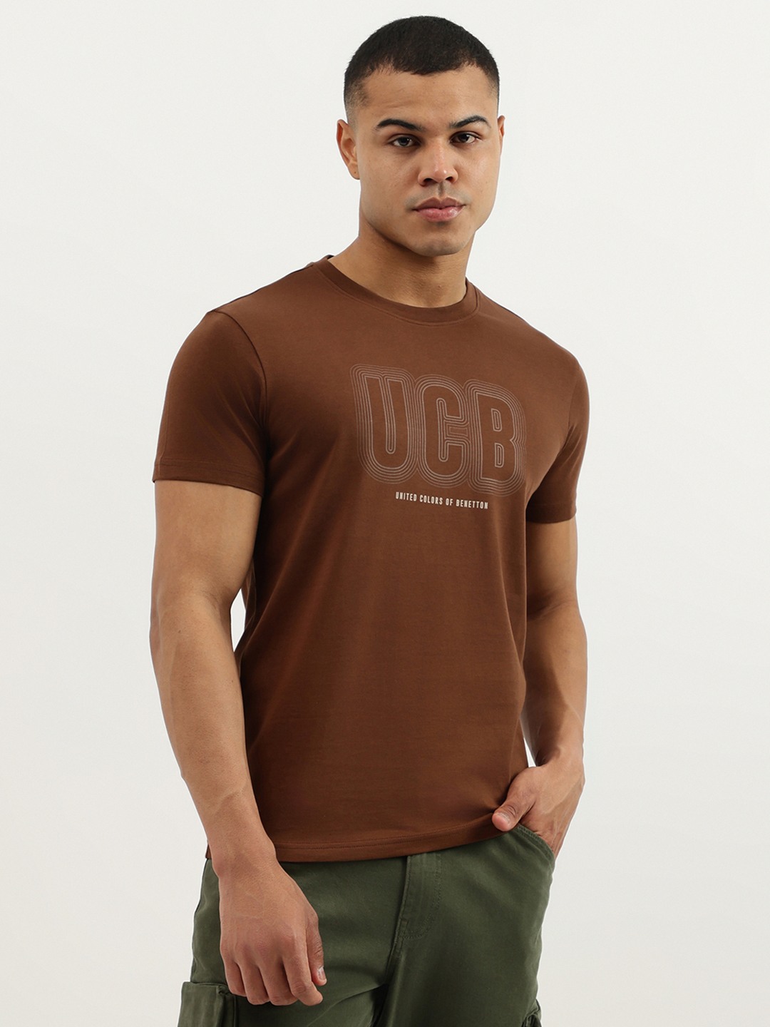 United Colors of Benetton Regular Fit Crew Neck Printed Jersey T-Shirt