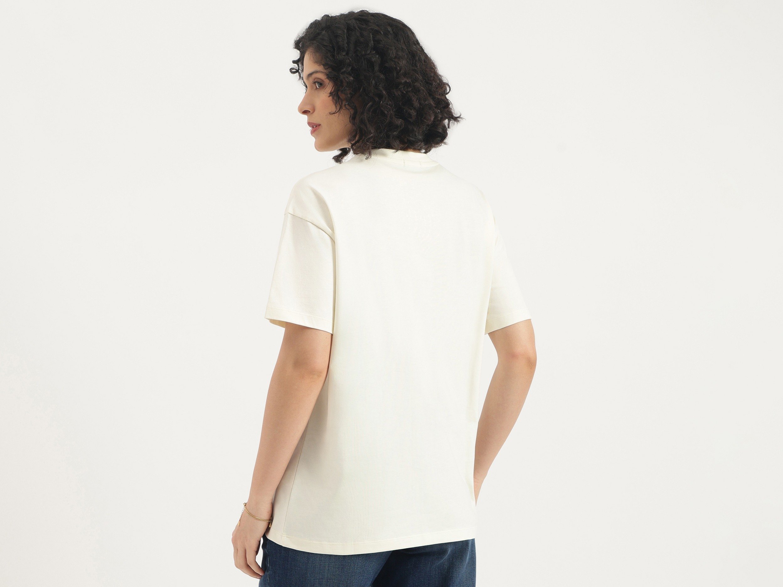 United Colors Of Benetton Round Neck Floral Garden Technique T-Shirt