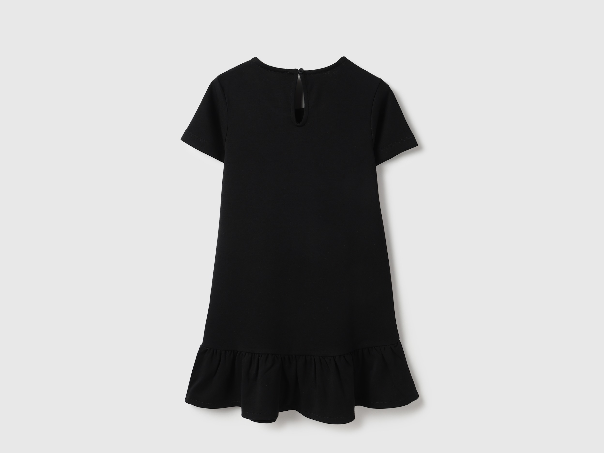 United Colors of Benetton Regular Fit Round Neck Embellished Bow Interlock Dress