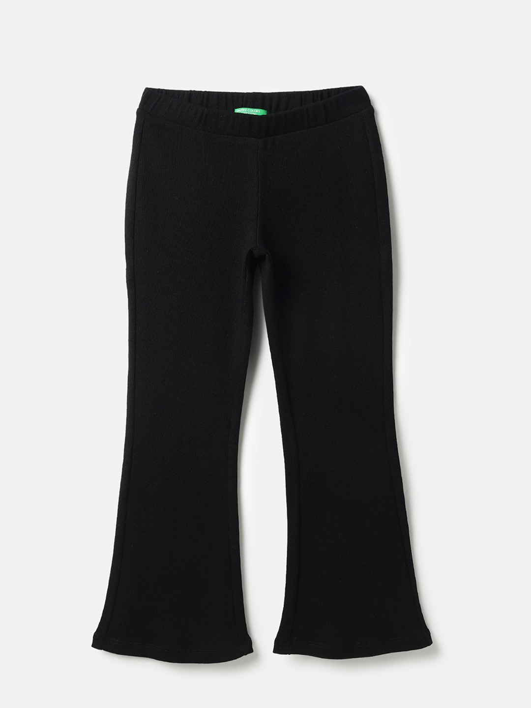 United Colors of Benetton Solid Regular Fit Rib Flared Leggings