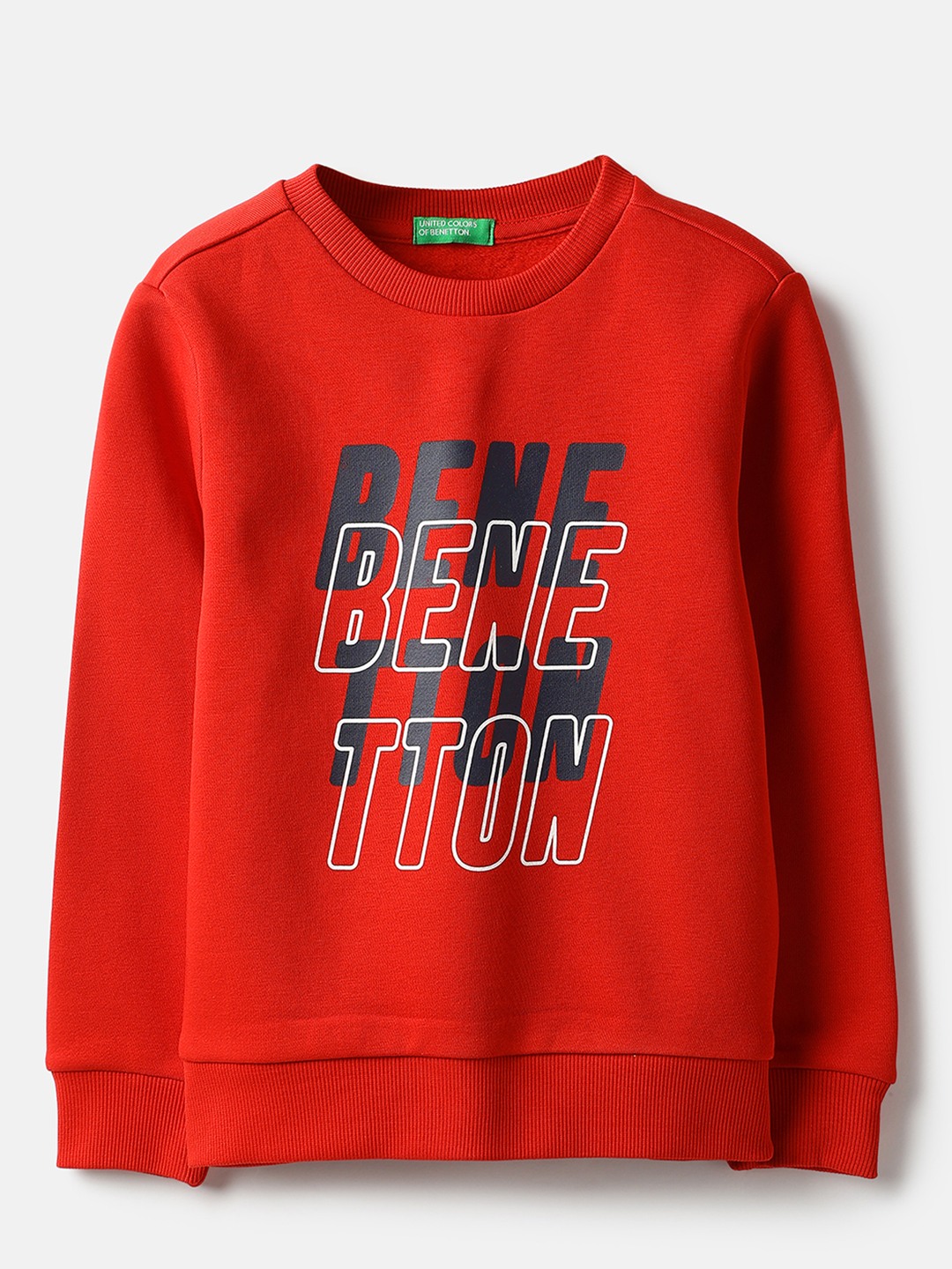 United Colors of Benetton Regular Fit Round Neck Printed Sweatshirt