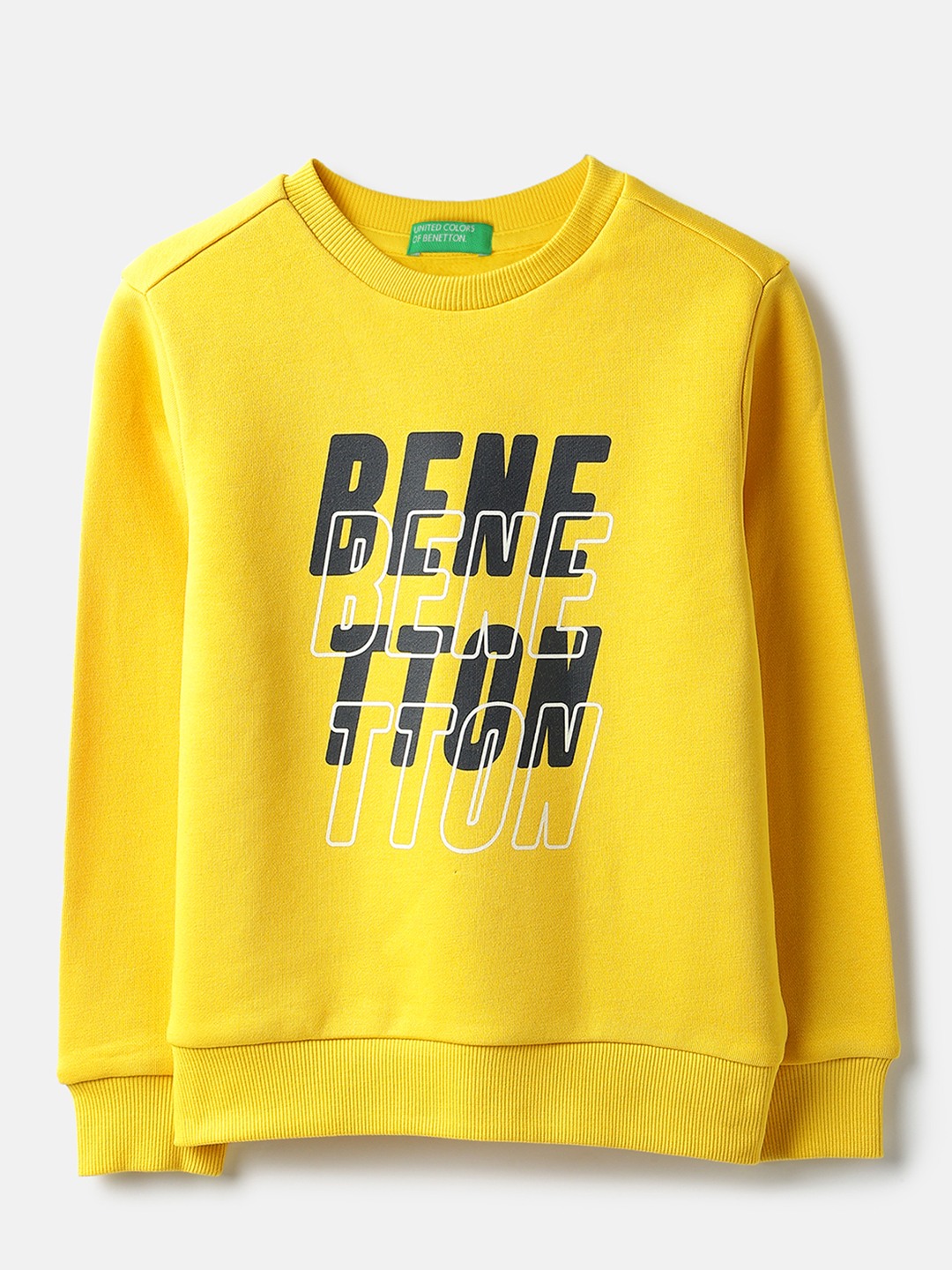 United Colors of Benetton Regular Fit Round Neck Printed Sweatshirt