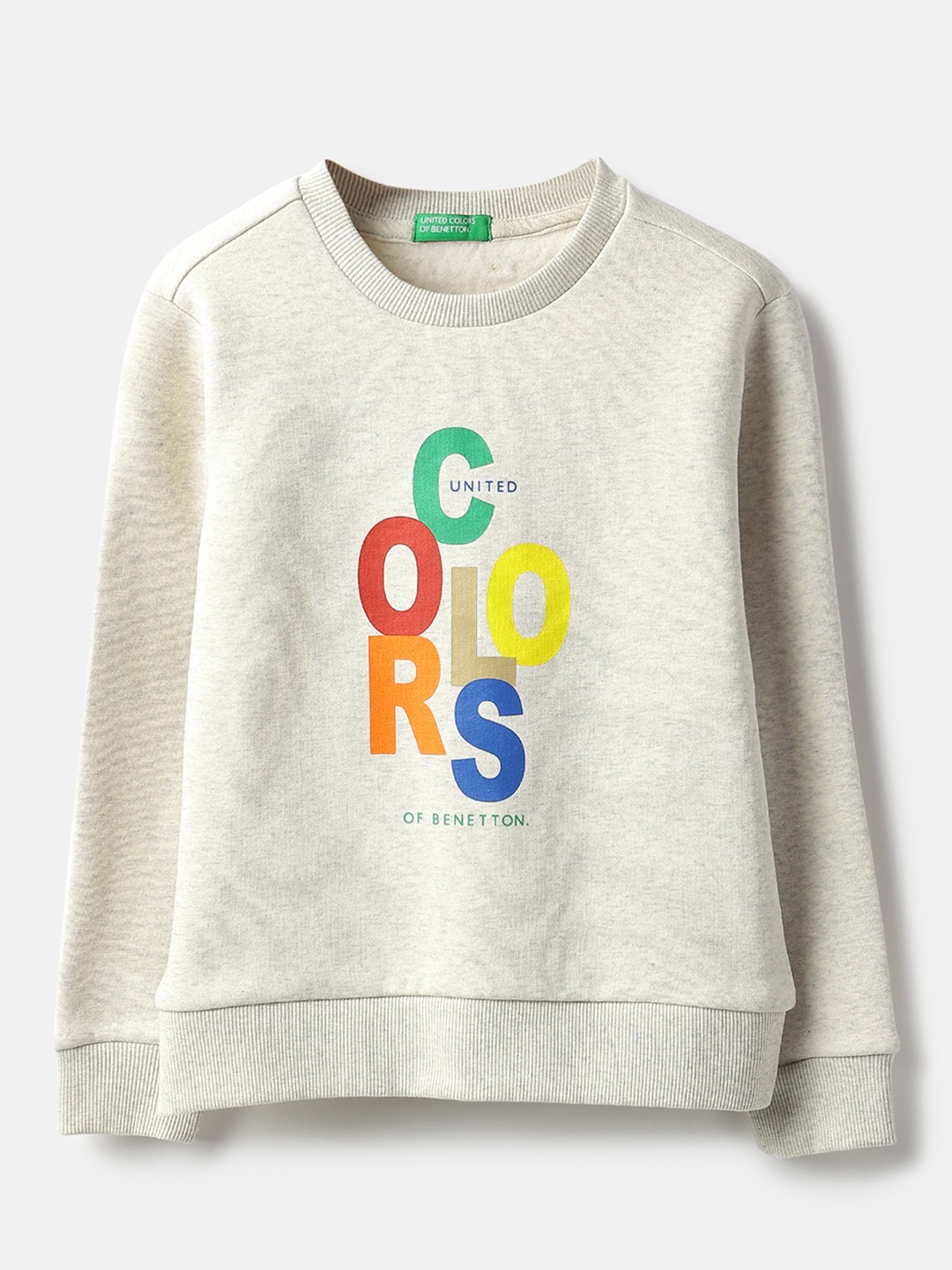 United Colors of Benetton Regular Fit Round Neck Printed Sweatshirt