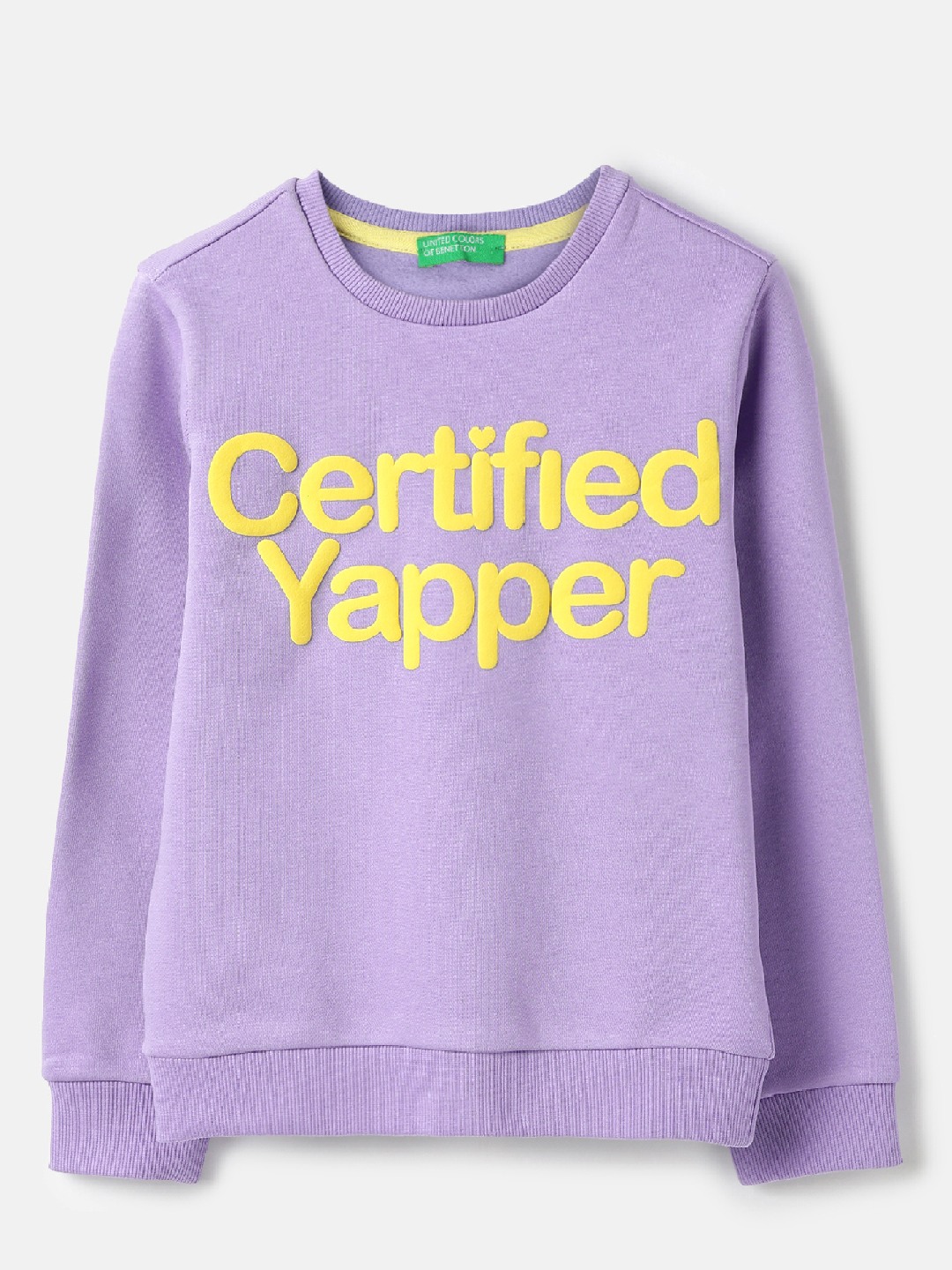 United Colors of Benetton Regular Fit Round Neck Printed Verbiage Sweatshirt