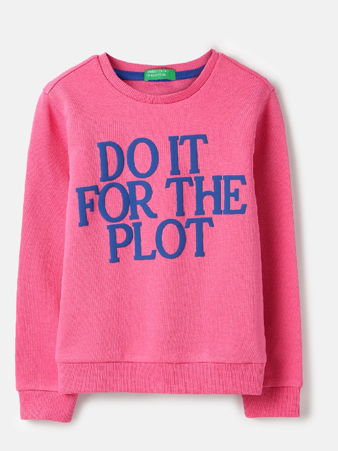 United Colors of Benetton Regular Fit Round Neck Printed Verbiage Sweatshirt