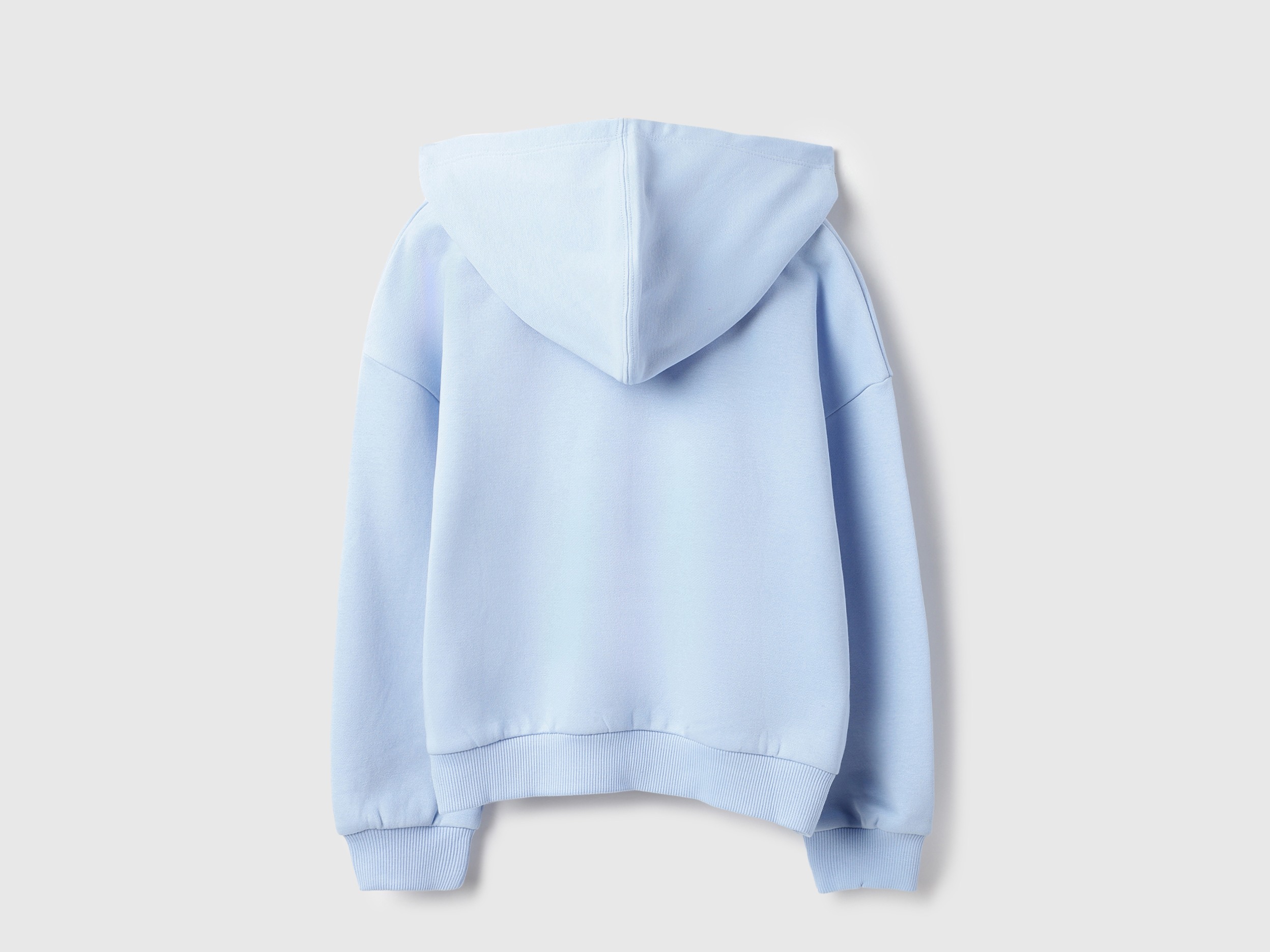 United Colors Of Benetton Cropped Fit Hooded Neck Solid Sweatshirt