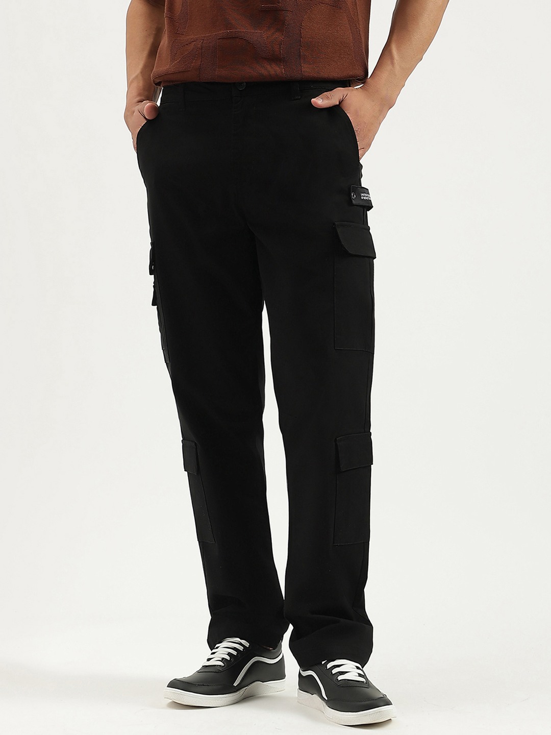 United Colors of Benetton Solid Straight Fit Cargo Pants
