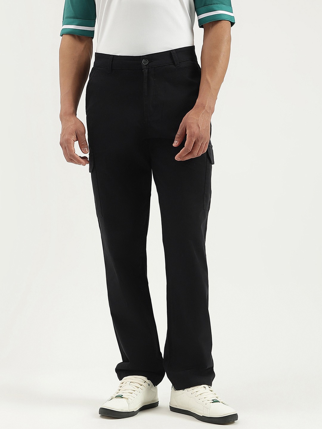 United Colors of Benetton Solid Straight Fit Cargo Pants