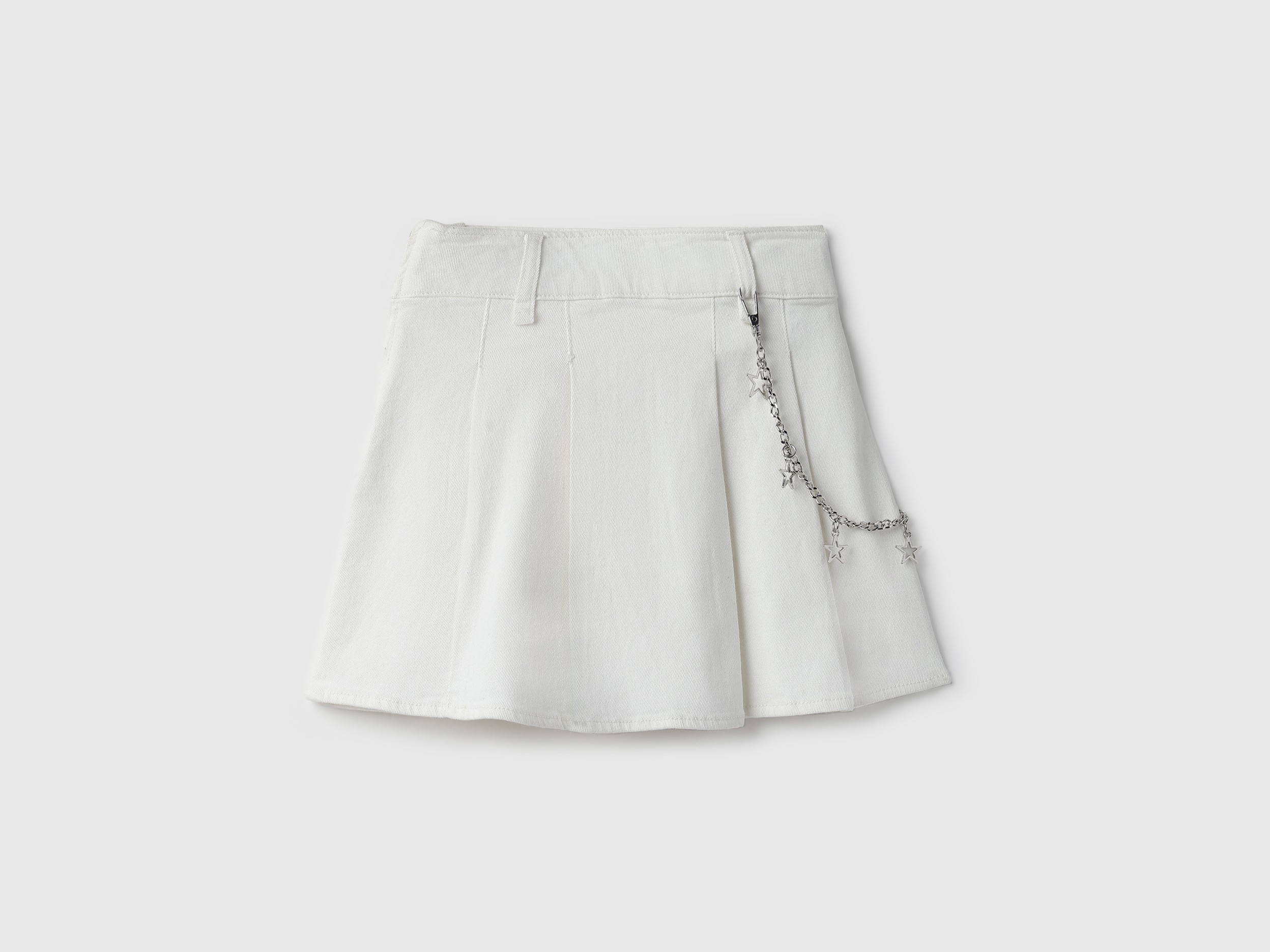 United Colors of Benetton Solid Regular Fit Skirt with Star Chain