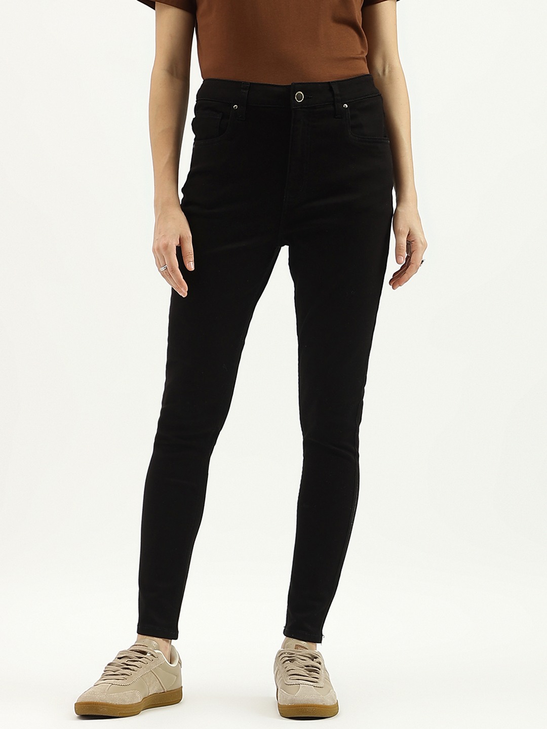 United Colors of Benetton Solid Skinny Fit Basic Jeans